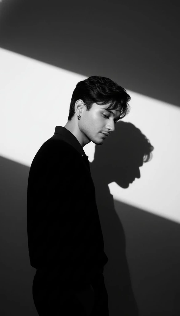 Men portrait shadow