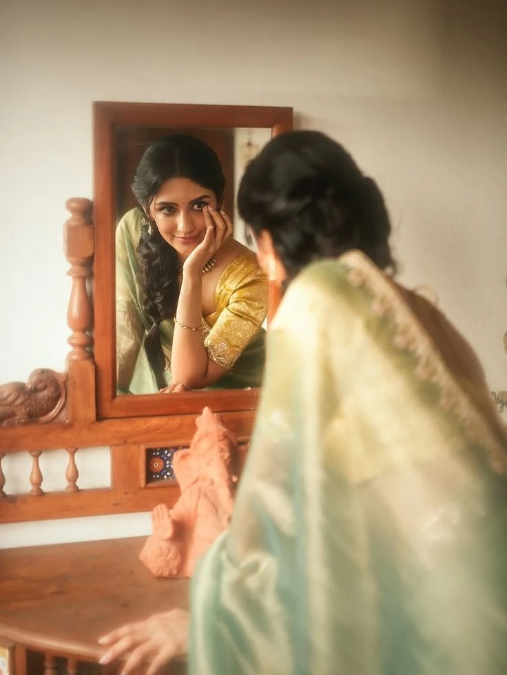 Woman in pink saree